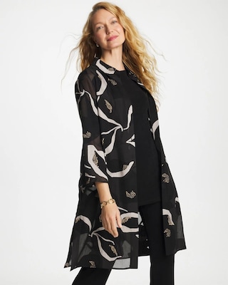 Travelers™ Collection Burnout Peace Lily Topper | Chico's